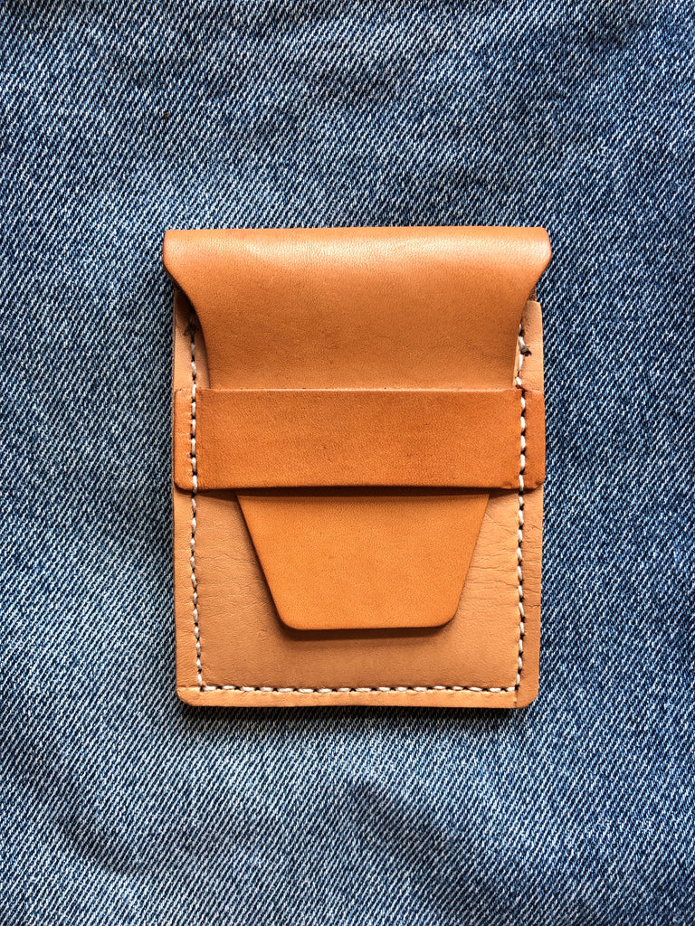 Stitched Wallet in Natural Vegetable Tanned Leather