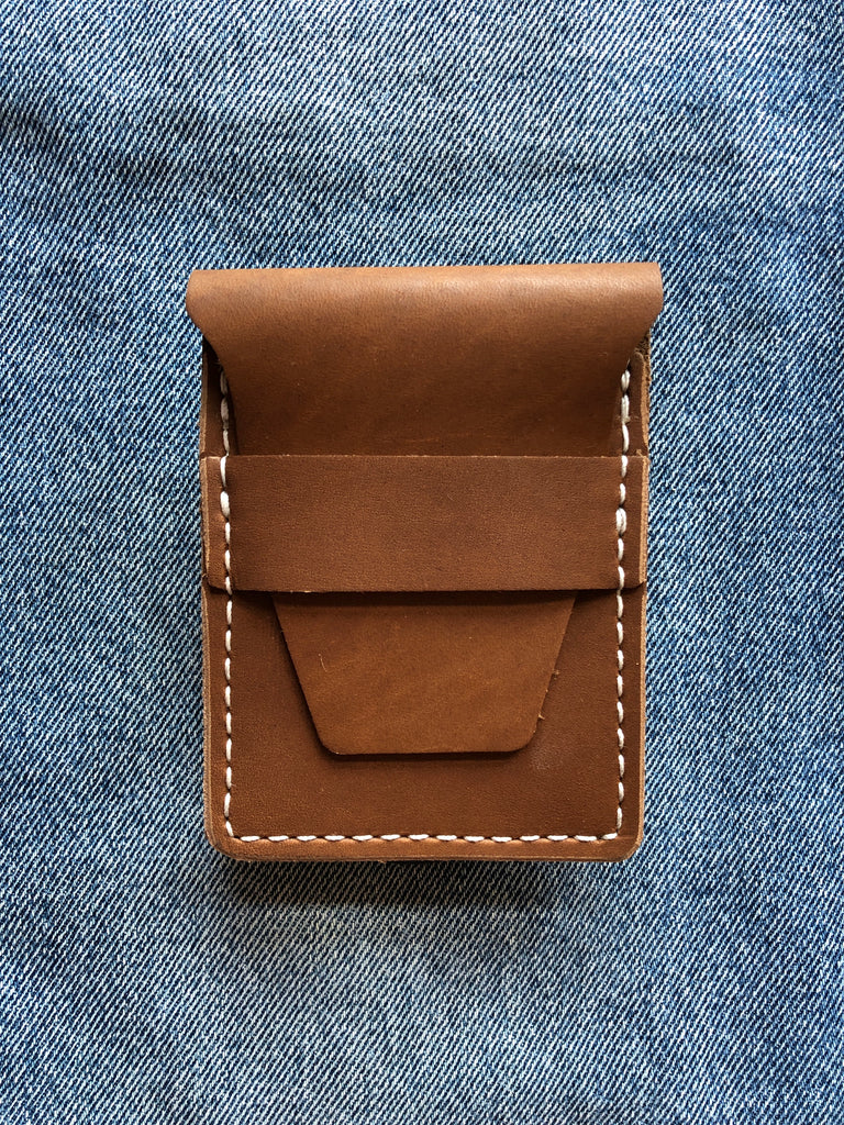 Stitched Wallet in Chocolate Brown Leather