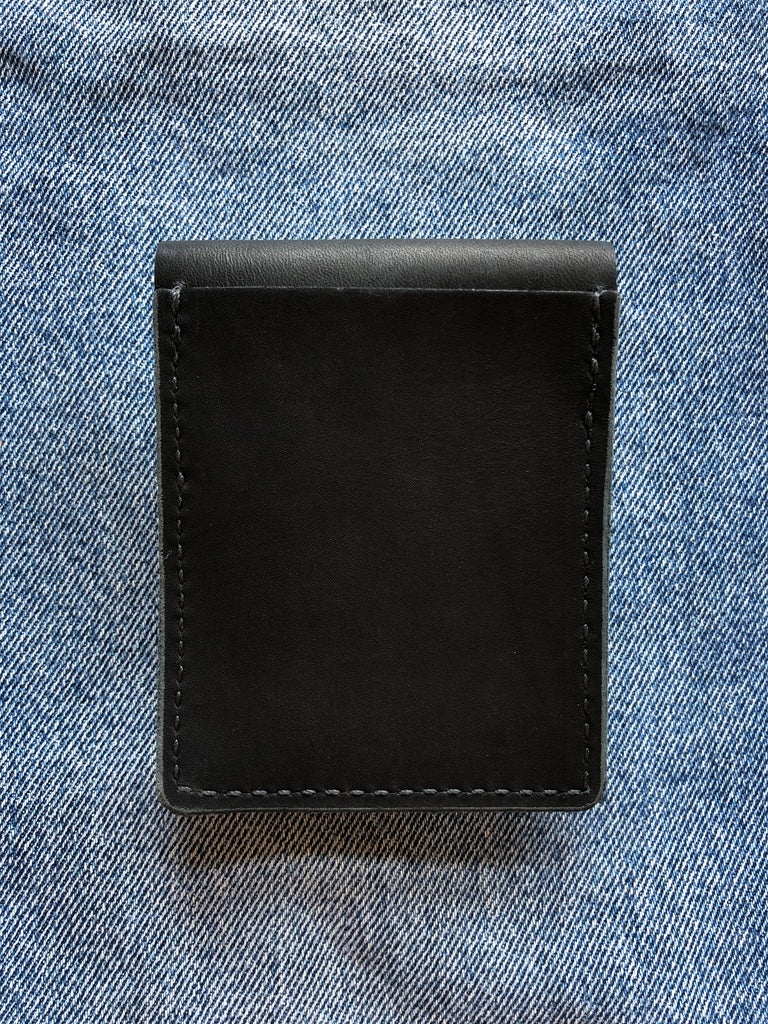 Stitched Wallet in Black Leather